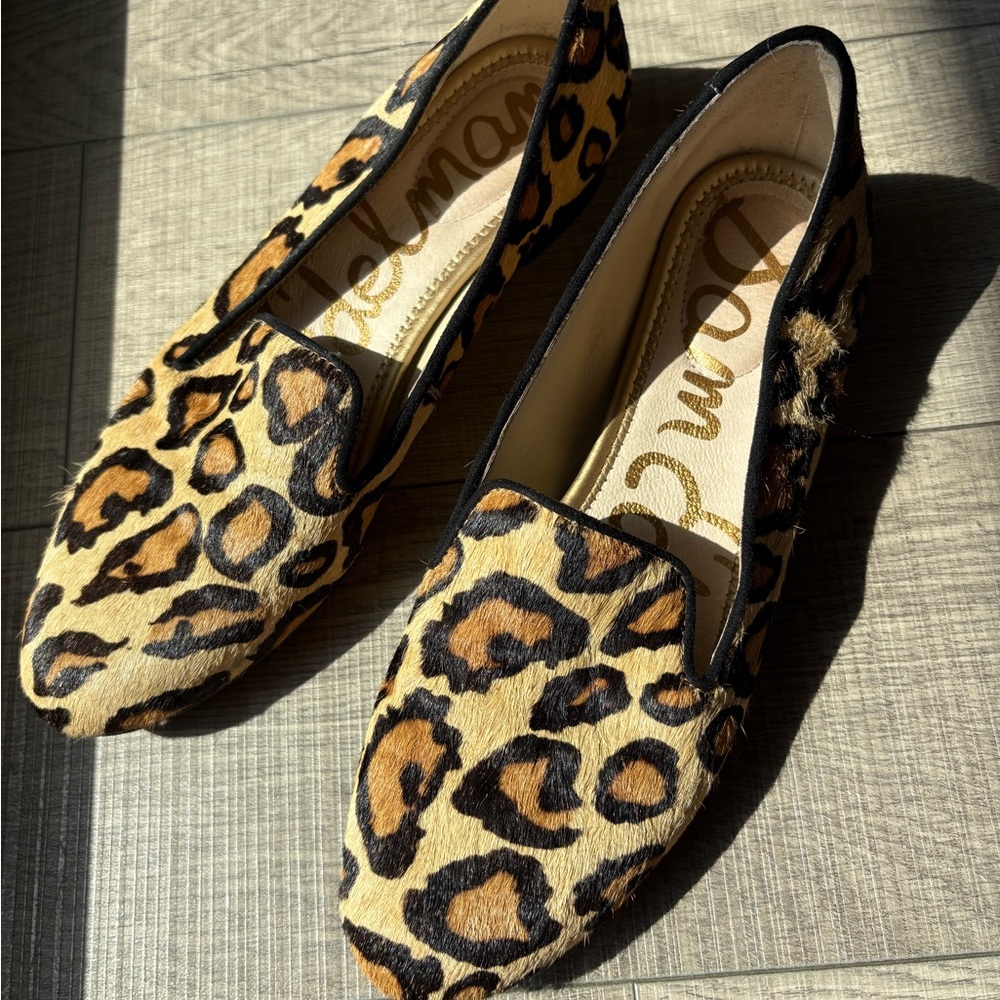 Sam Edelman Leopard Print Loafers Sz 6.5